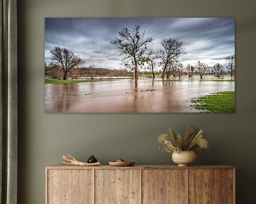 High water in the valley of the river Geul. by Rob Boon