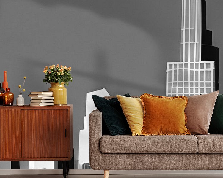 Voorbeeld van het werk in een kamer