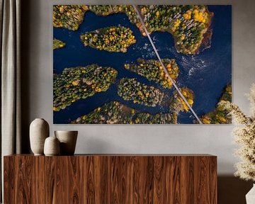 Inseln der Herbstbäume in Schweden von Martijn Smeets
