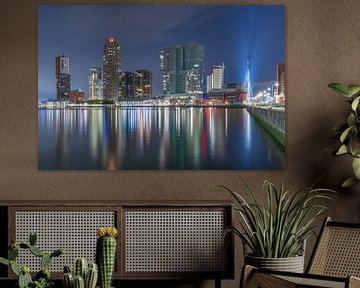 Der Rijnhaven in Rotterdam mit Blick auf den Wilhelmina Pier von MS Fotografie | Marc van der Stelt