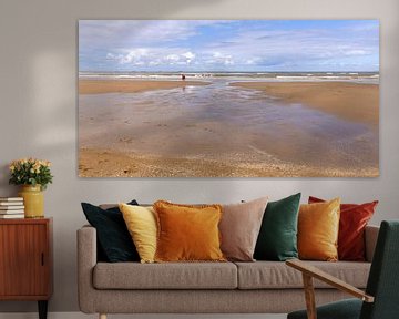 Hikers on the Dutch North Sea Coast by Mieneke Andeweg-van Rijn