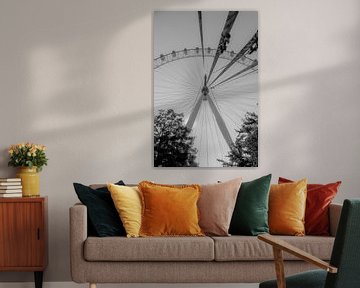 London Eye zwart-wit van M.W. v.Dam