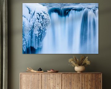 Detail foto van de Godafoss waterval (IJsland) van Martijn Smeets