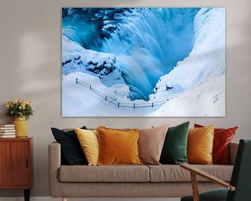 Gullfoss-Wasserfall im Winter (Island) von Martijn Smeets