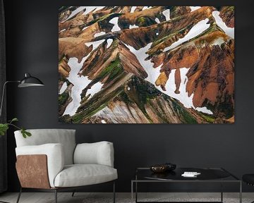 De kleurrijke ryolietbergen van Landmannalaugar van Martijn Smeets