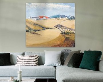 Dune landscape in De Panne (Belgium) - oil on canvas - Pieter Ringoot by Galerie Ringoot