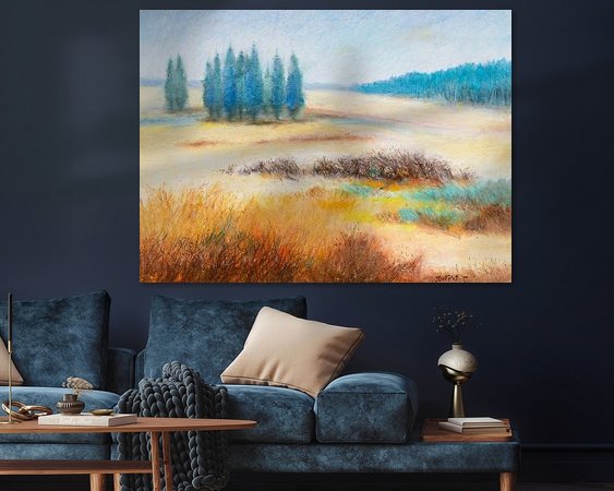 Voorbeeld van het werk in een kamer