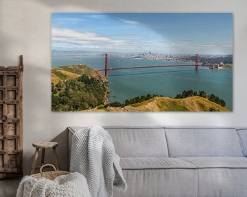 Golden Gate Bridge und San Francisco von Dirk Jan Kralt