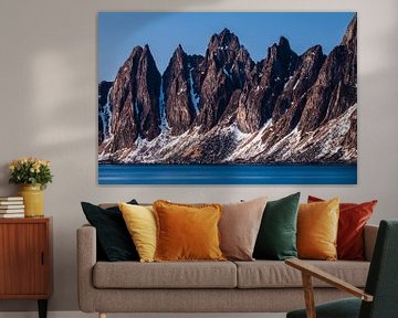 Montagnes pointues sur l'île de Senja sur Martijn Smeets