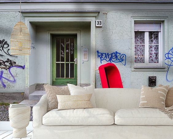 Voorbeeld van het werk in een kamer