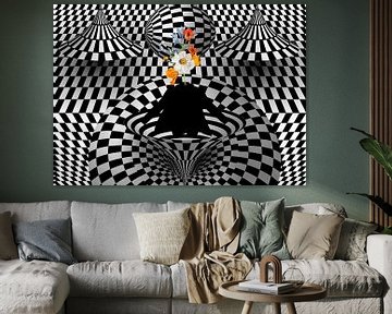 Op-art qui tourne sur lui-même sur Gisela- Art for You