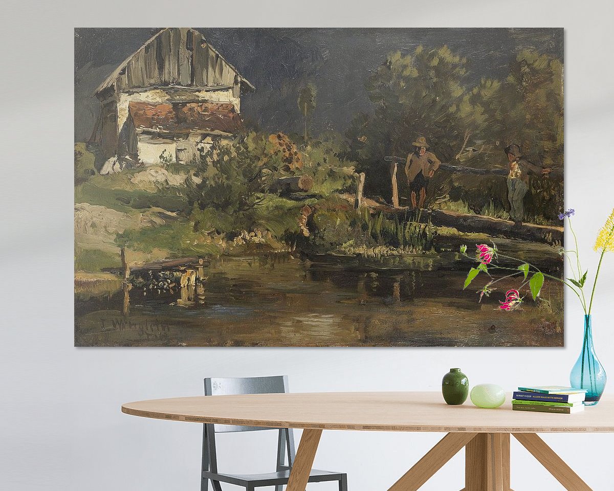 Voorbeeld van het werk in een kamer