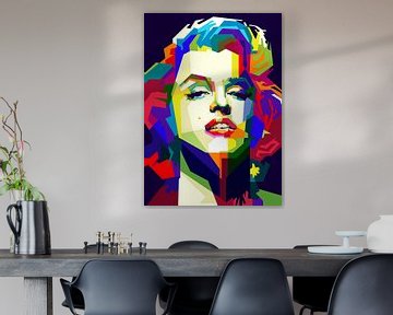 Marilyn Monroe 60s Icoon Pop Art Illustratie van Artkreator