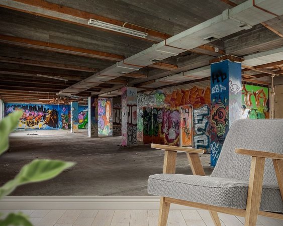 Voorbeeld van het werk in een kamer