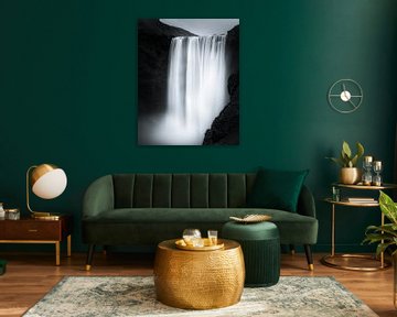 De Skogafoss in Zwart-Wit van Henk Meijer Photography