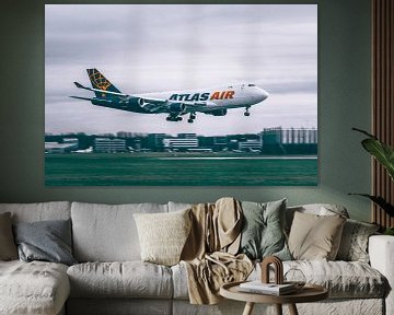 Atlasair 747 landing at Schiphol by Lars Dirkzwager