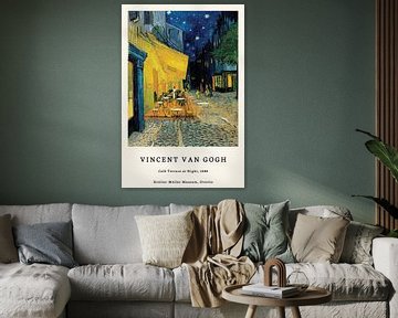 Caféterras bij nacht - Vincent van Gogh van Creative texts