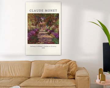 Pathway in Monet's garden at giverny - Claude Monet