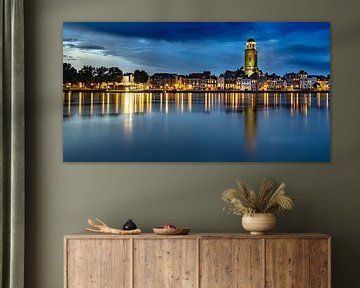 The skyline of Deventer at night by Klif Wiepkema