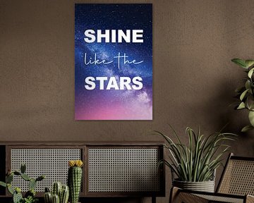 Glänzen wie die Sterne Zitat von Creative texts