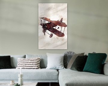 Old-fashioned airplane in abstract style by BB Creative Art