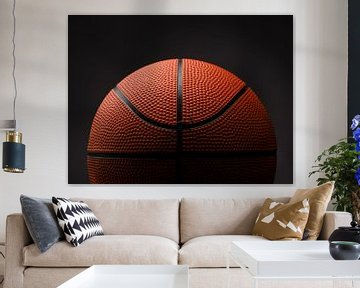 Basketball on dark background van Andreas Berheide Photography