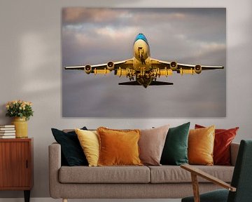 KLM Boeing 747 plane takes off by Jeffrey Schaefer