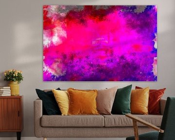 Abstractie in roze van Mad Dog Art