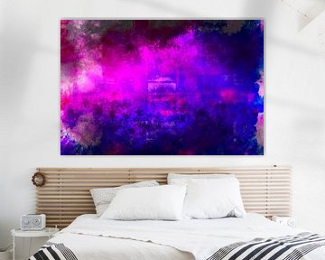 Abstraction en rose bleu sur Mad Dog Art