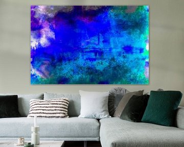 Abstraction en bleu Aqua sur Mad Dog Art