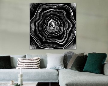 Agaat Geode Monochroom van Mad Dog Art