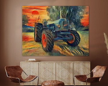 Tractor Eicher Mammut All Wheel Drive Style van Edvard Munch van Christian Lauer