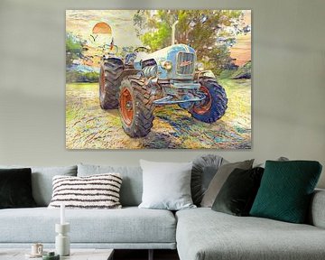 Tractor Eicher Mammut Allrad Style van van Gogh "De zon" van Christian Lauer