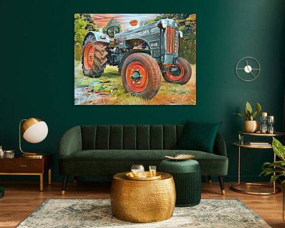 Voorbeeld van het werk in een kamer