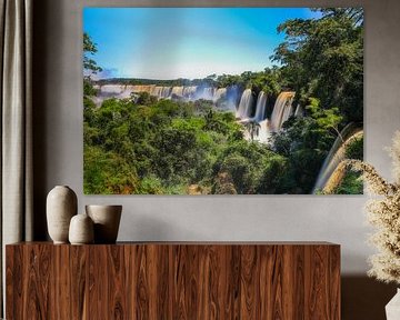 De Iguazu watervallen aan de Argentijnse kant. van Jan Schneckenhaus