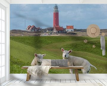 lammetjes bij de vuurtoren Texel van Texel360Fotografie Richard Heerschap