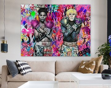 Warhol&amp;Basquiat POP ART kunst door heroesberlin Wall Art NeoPOP van Julie_Moon_POP_ART