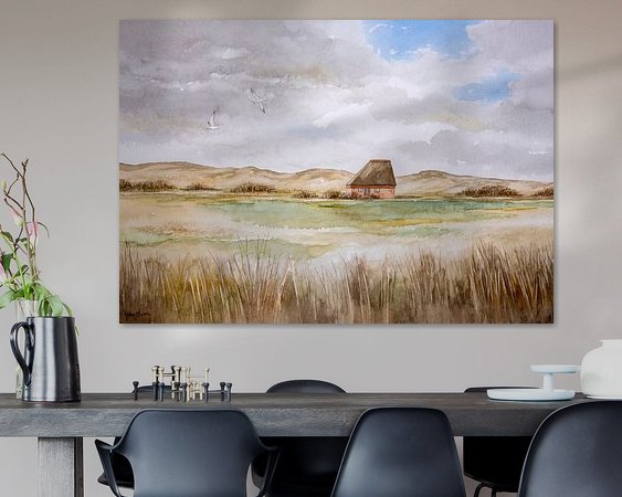 Voorbeeld van het werk in een kamer