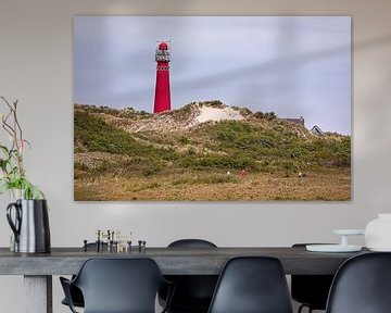 Noorder (red) lighthouse Schiermonnikoog by Rob Boon