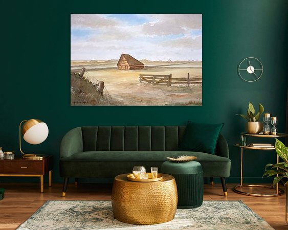 Voorbeeld van het werk in een kamer