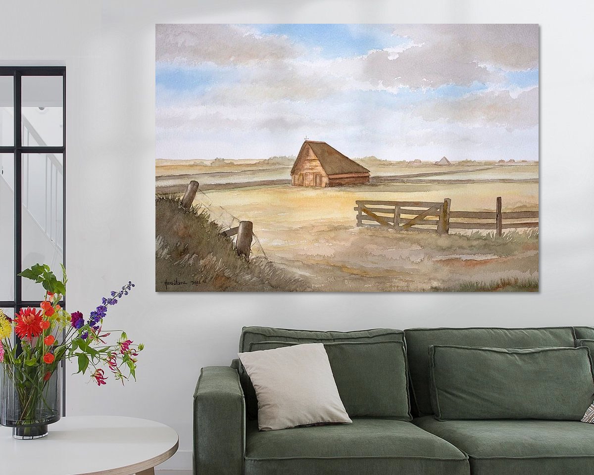 Voorbeeld van het werk in een kamer