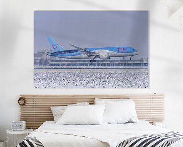 TUI Boeing 787-8 Dreamliner in de winter. van Jaap van den Berg