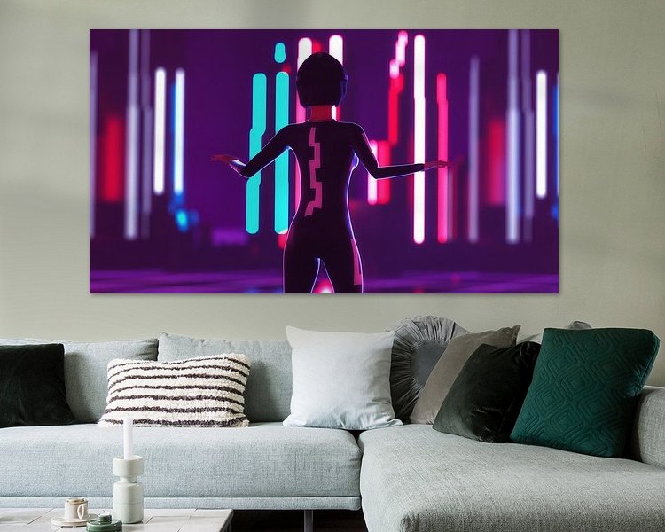 Voorbeeld van het werk in een kamer