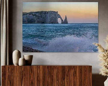 A view of the sea and the rocks of Etretat by Jim De Sitter
