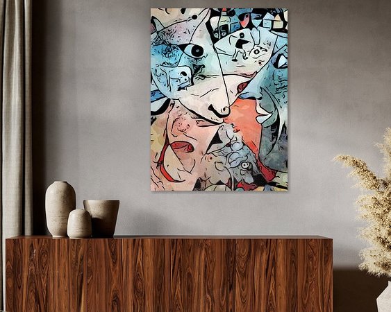 Voorbeeld van het werk in een kamer