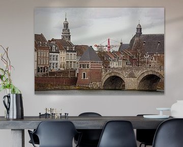 Stadtbild von Maastricht mit der Servaasbrücke von Rob Boon