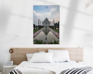 Taj Mahal in spiegeling van Lydia van Wingerden