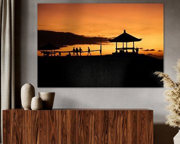 Traditional beach house during sunrise at Sanur Beach in Bali, Indonesia. by Jeroen Langeveld, MrLangeveldPhoto