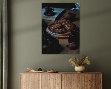 Chocolate cookies and tea by Teuntje van den Brekel