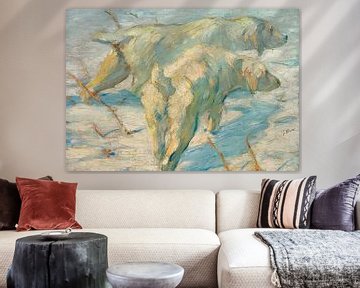 Siberische honden in de sneeuw - Franz Marc